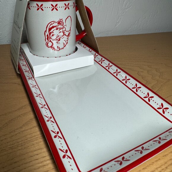 Hearth & Hand with Magnolia Stoneware Christmas Milk & Cookies Serving Set NWT‎ - Picture 5 of 7